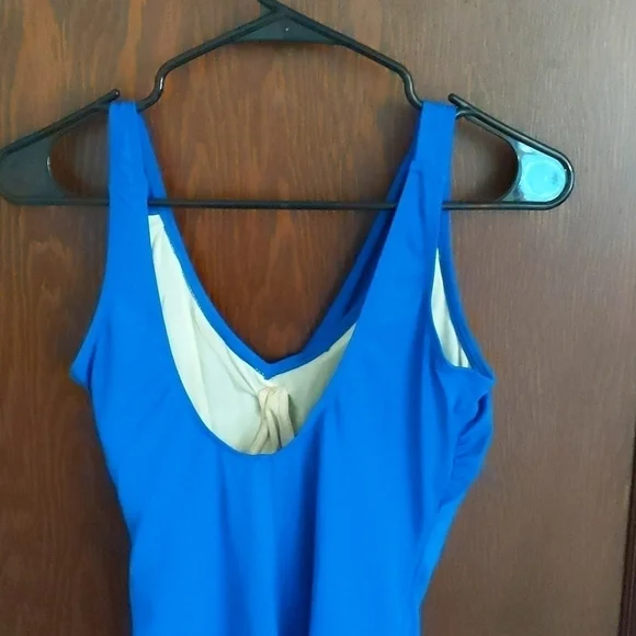 Roxanne Blue Cinch Waist Middle One Piece Swimsuit Size 10/ 34D - Picture 8 of 12